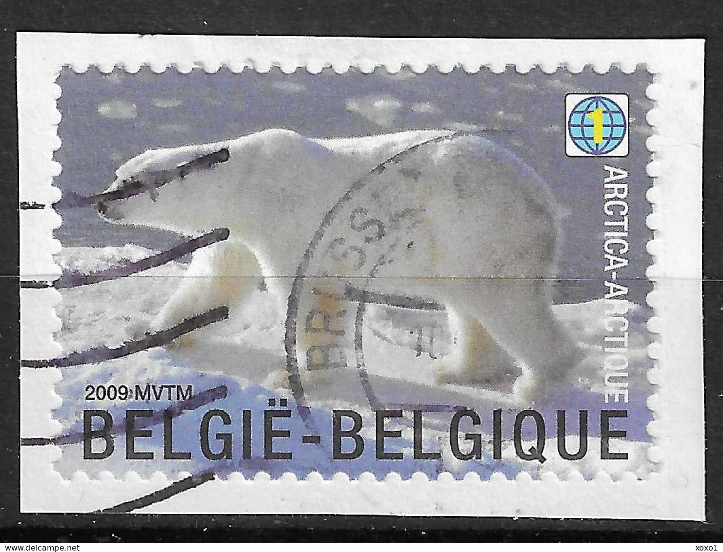 Belgium 2009 MiNr. 3931  Belgien ANIMALS, Polar Bear(Ursus Maritimus), Polar Regions And Glaciers 1v Used 2.50 € - Bären