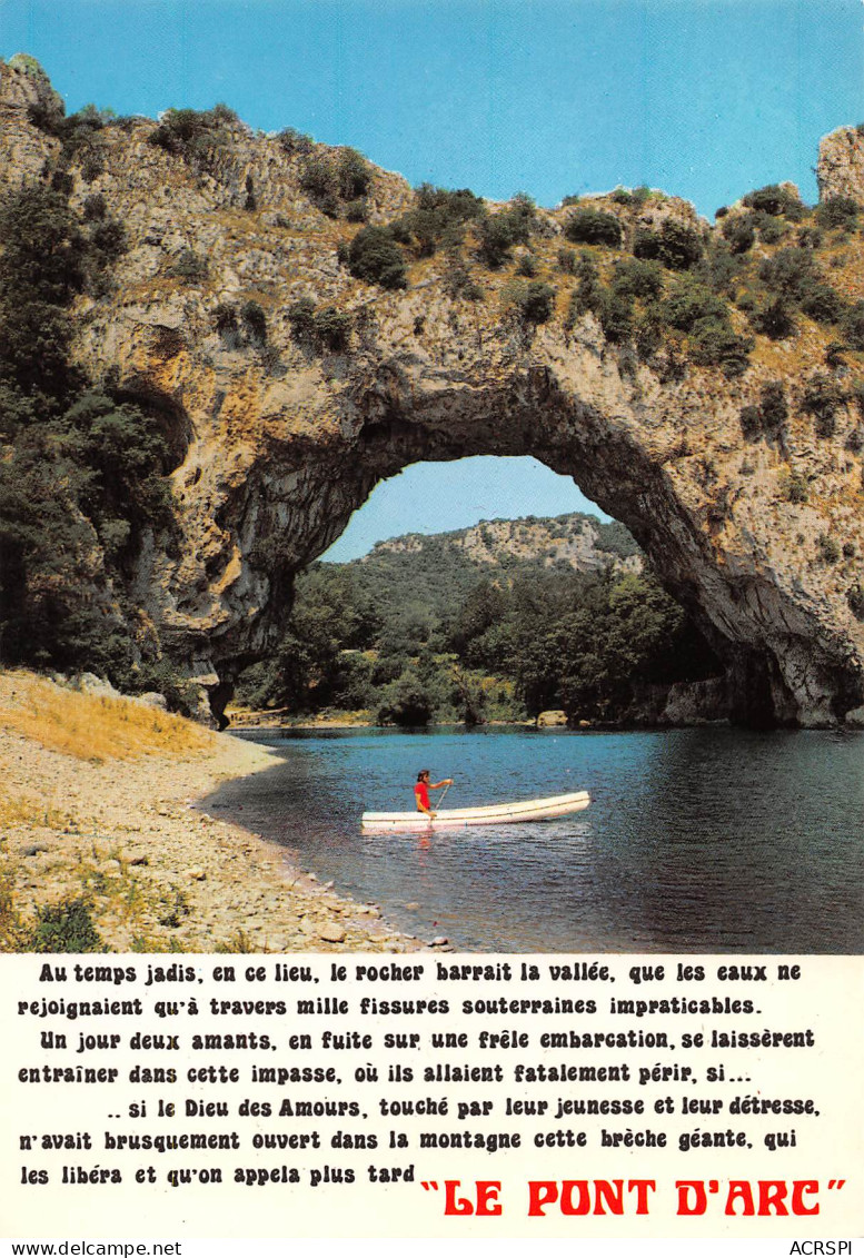VALLON PONT D'ARC   Le Pont D'Arc Et Sa Curieuse Légende    5 (scan Recto Verso)MH2920 - Vallon Pont D'Arc