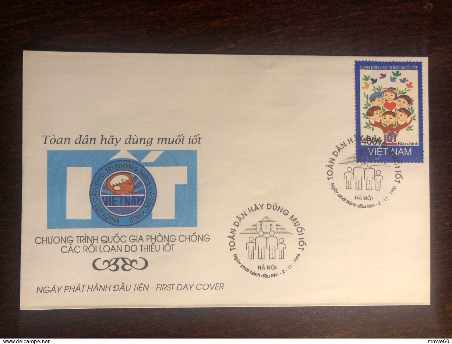 VIETNAM FDC COVER 1996 YEAR IODIZED SALT CHILDREN HEALTH MEDICINE STAMPS - Vietnam