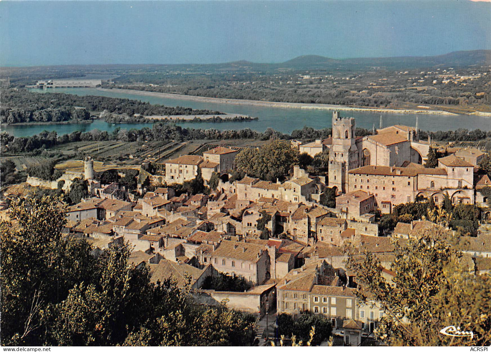 VIVIERS  Vue Générale, La Cathédrale Et Le Confluent De L'Escoutay Et Du Rhône    3 (scan Recto Verso)MH2923 - Viviers