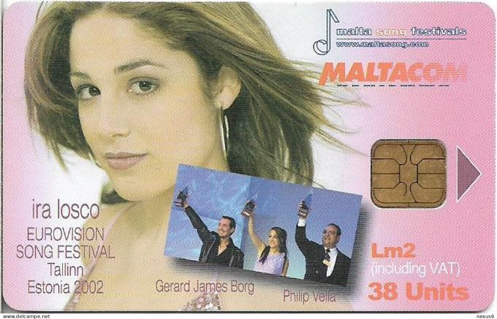 Malta - Maltacom - Ira Losco '7th Wonder', 05.2002, 38U, 15.000ex, Used - Malta