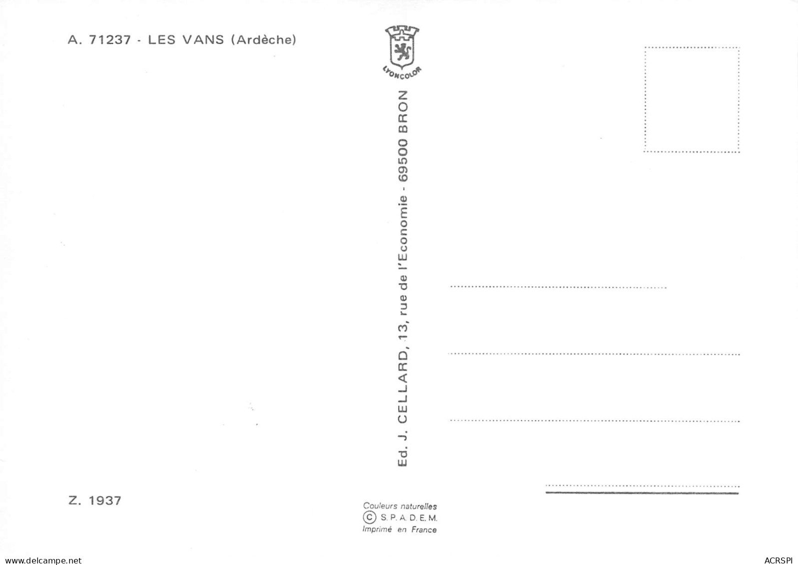 LES VANS  Vues Diverses   24 (scan Recto Verso)MH2925 - Les Vans