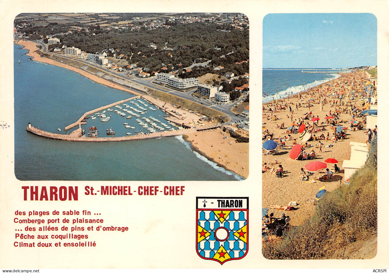 SAINT MICHEL CHEF CHEF   THARON  Le Port, Vue Aérienne Et La Plage   14  (scan Recto Verso)MH2929 - Saint-Michel-Chef-Chef