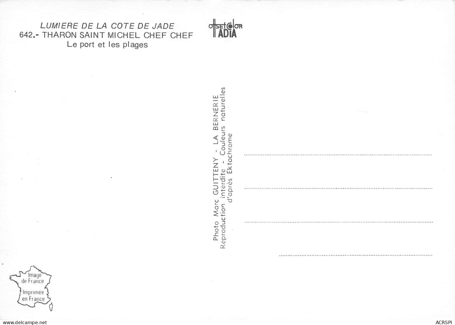 SAINT MICHEL CHEF CHEF   THARON   Le Port Et Les Plages   17  (scan Recto Verso)MH2929 - Saint-Michel-Chef-Chef