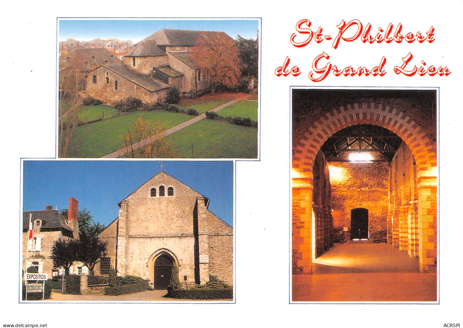 SAINT-PHILIBERT-DE-GRAND-LIEU  L'église, Vues Diverses De L'extérieur Et De L'intérieur  3 (scan Recto Verso)MH2930 - Saint-Philbert-de-Grand-Lieu
