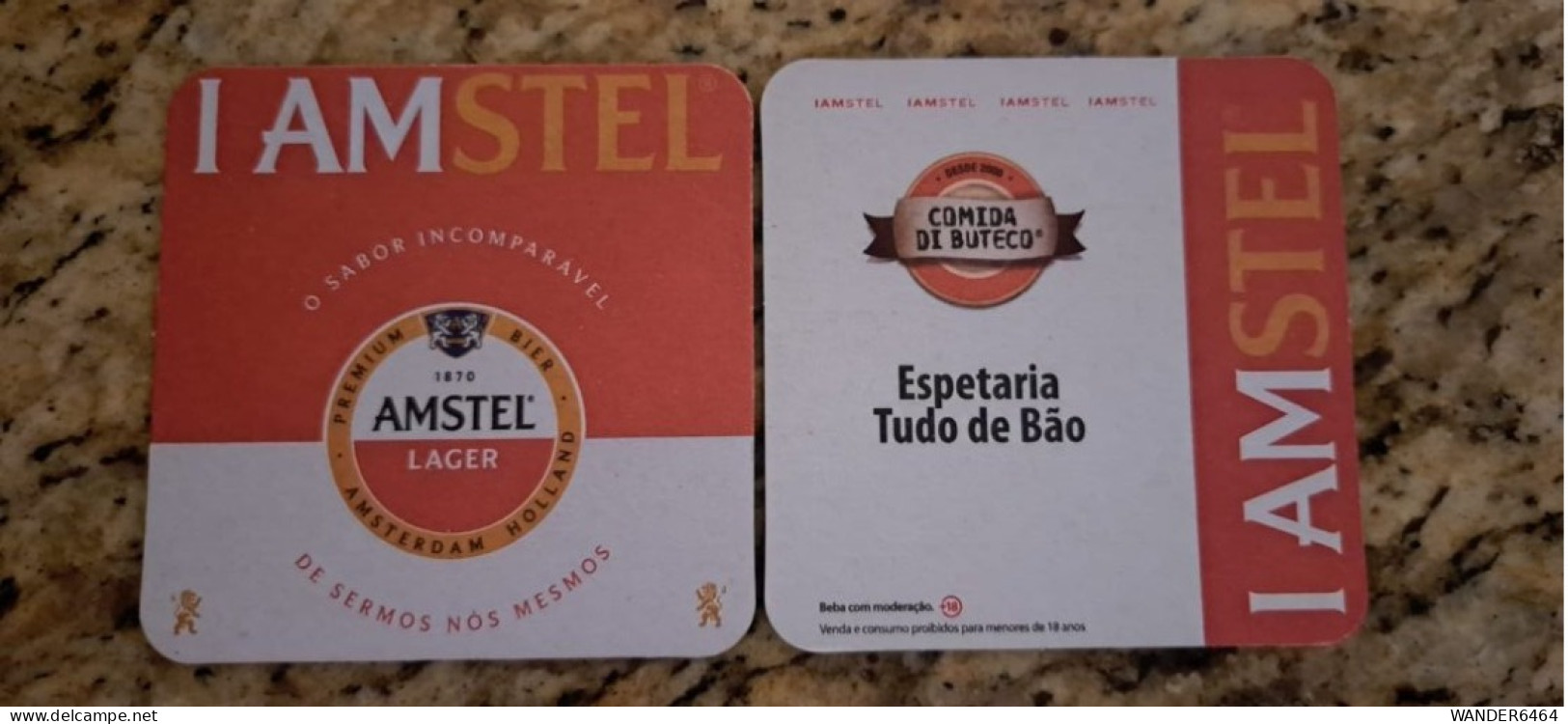 AMSTEL HISTORIC SET BRAZIL BREWERY  BEER  MATS - COASTERS #037 ESPETARIA TUDO DE BÃO - Portavasos