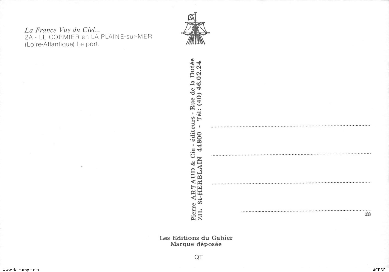 LE CORMIER En LA PLAINE SUR MER   - Le Port    17 (scan Recto Verso)MH2930 - La-Plaine-sur-Mer