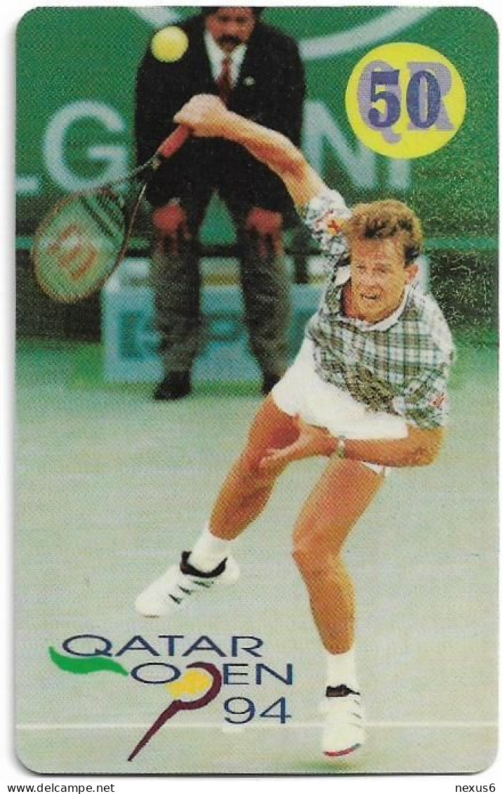 Qatar - Q-Tel - Autelca - Qatar Tennis Open '94, Stefan Edberg, 1994, 50QR, Used - Qatar