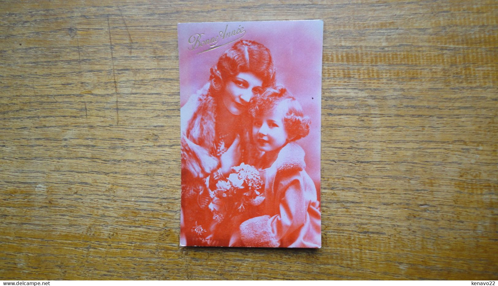 Ancienne Carte , Silhouette Ou Portrait D'une Jeune Femme Et Sa Fille - Silhouette - Scissor-type