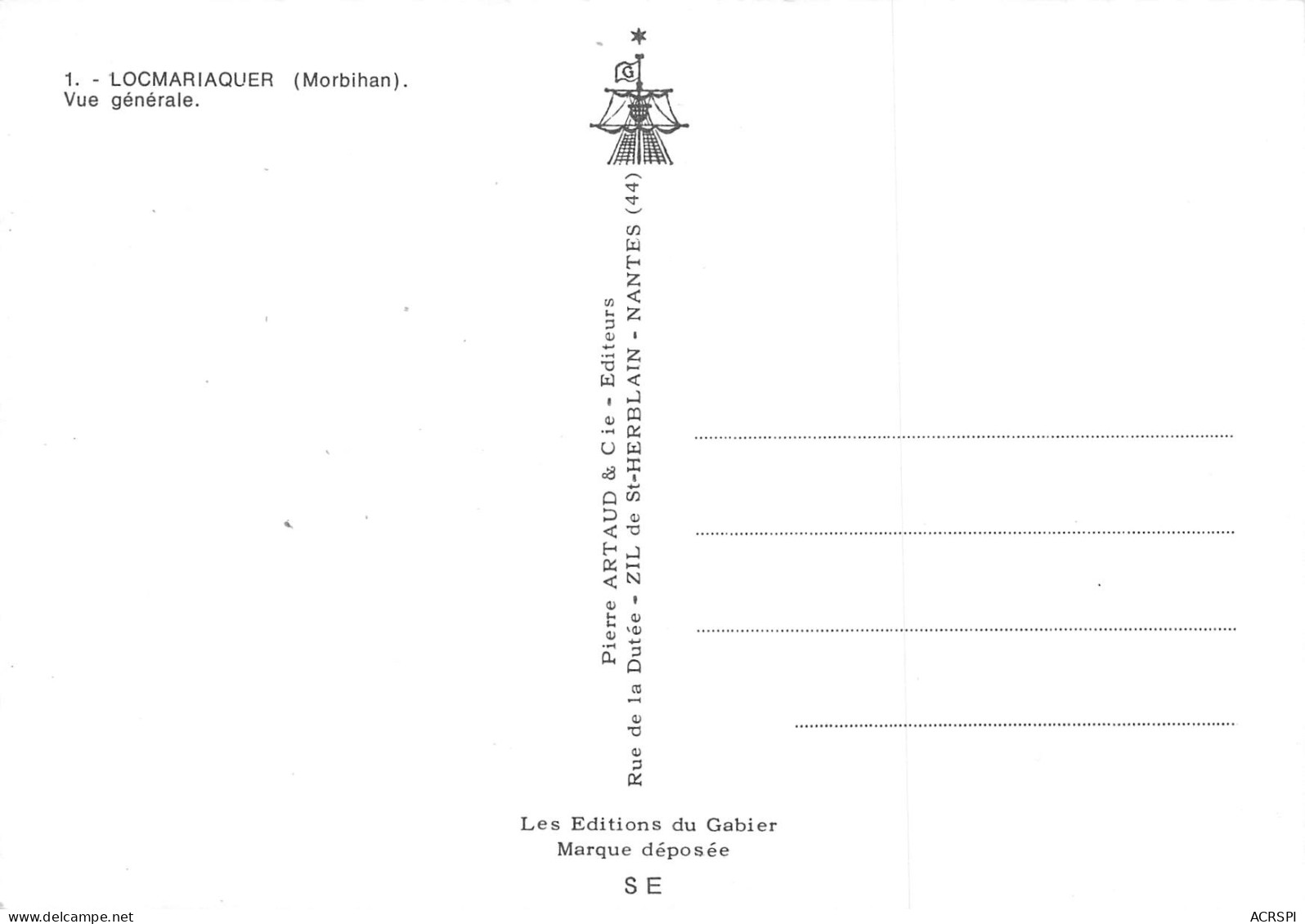 LOCMARIAQUER     Vue Générale     11 (scan Recto Verso)MH2940 - Locmariaquer
