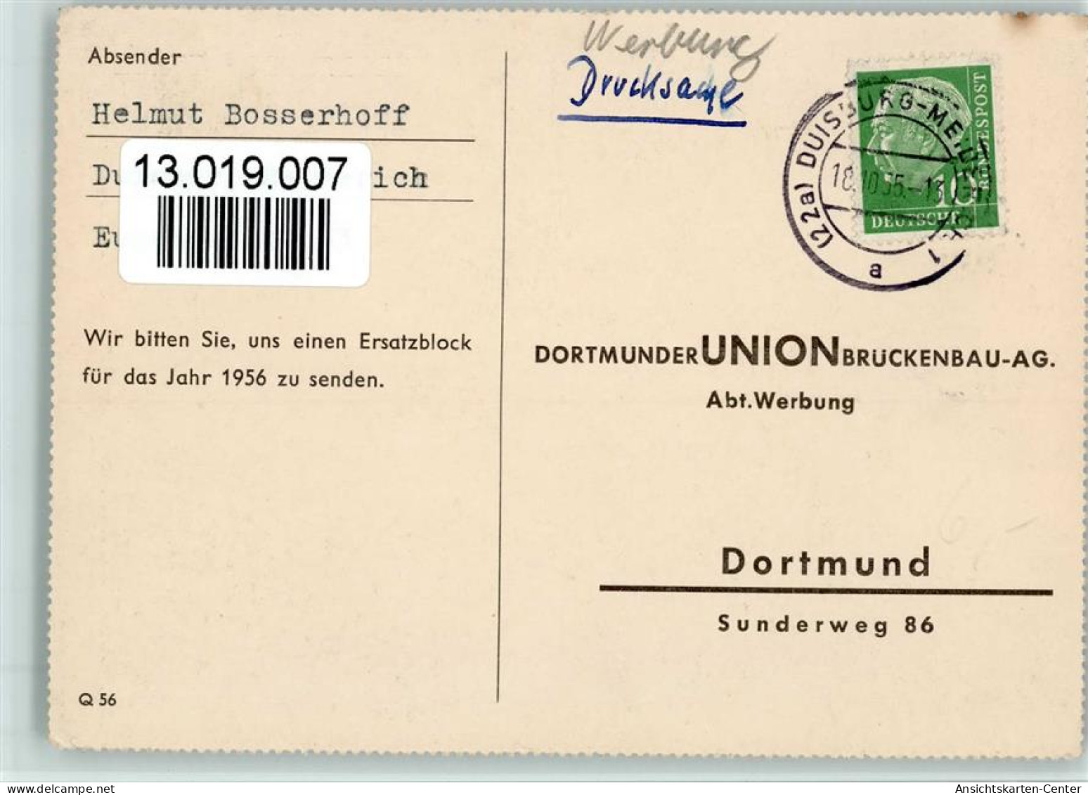 13019007 - Berufe Dortmunder Union AG - Altri & Non Classificati