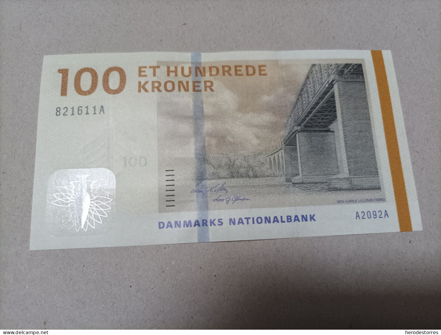 Billete Dinamarca, 100 Kroner, Año 2009, Serie AAA, UNC - Denemarken