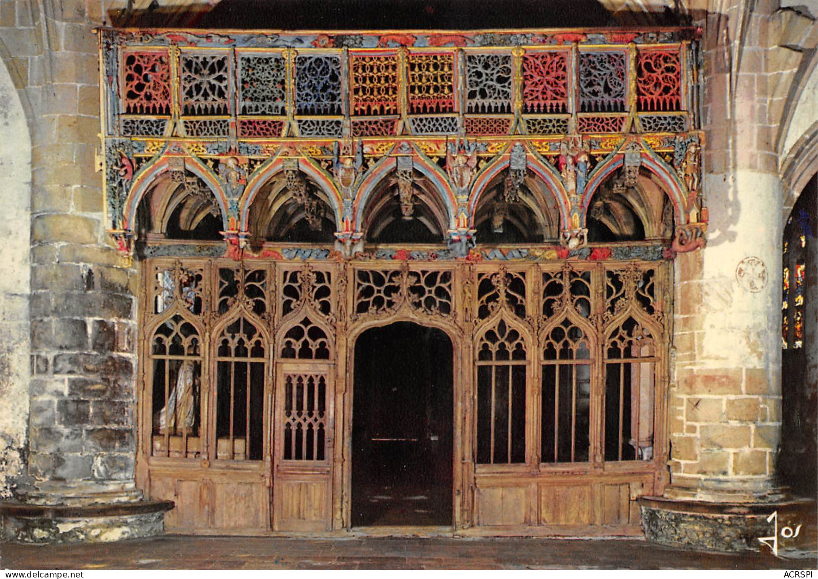 LE FAOUET  Chapelle Saint Fiacre Le Jubé Construit En 1480 Véritable Dentelle De Bois   32 (scan Recto Verso)MH2941 - Le Faouet