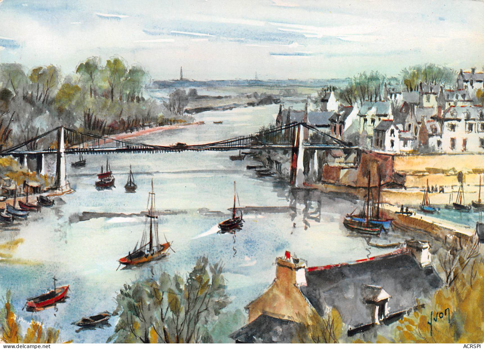 AURAY La Rivière Sal Au Bono D'après Une Peinture   25 (scan Recto Verso)MH2943 - Auray