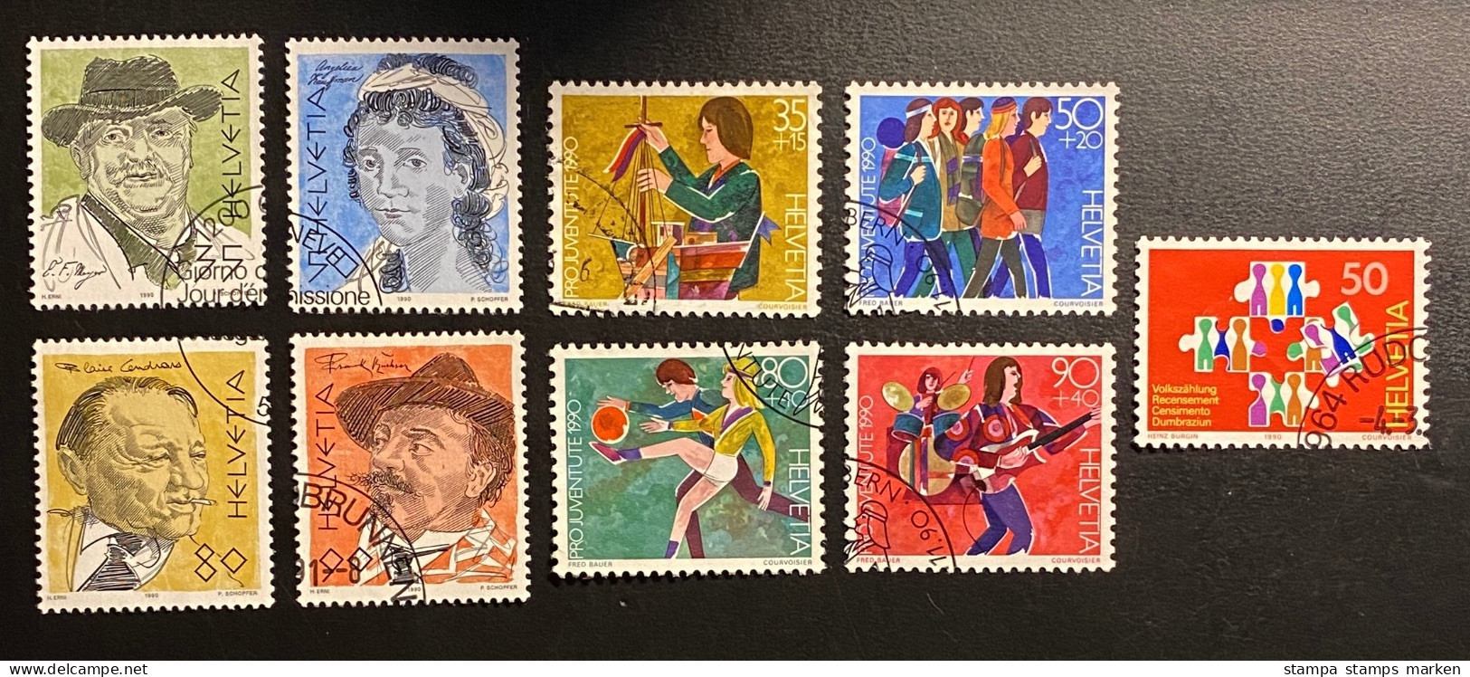 Schweiz 1990 Sondermarken 9 Werte 2 Komplette Sätze Gestempelt/o - Used Stamps