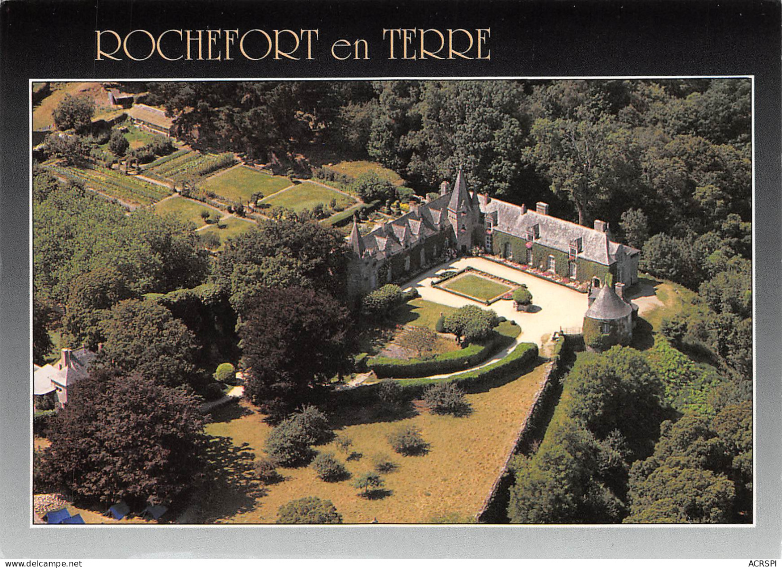 ROCHEFORT EN TERRE   Le Château Vu Du Ciel   8 (scan Recto Verso)MH2944 - Rochefort En Terre