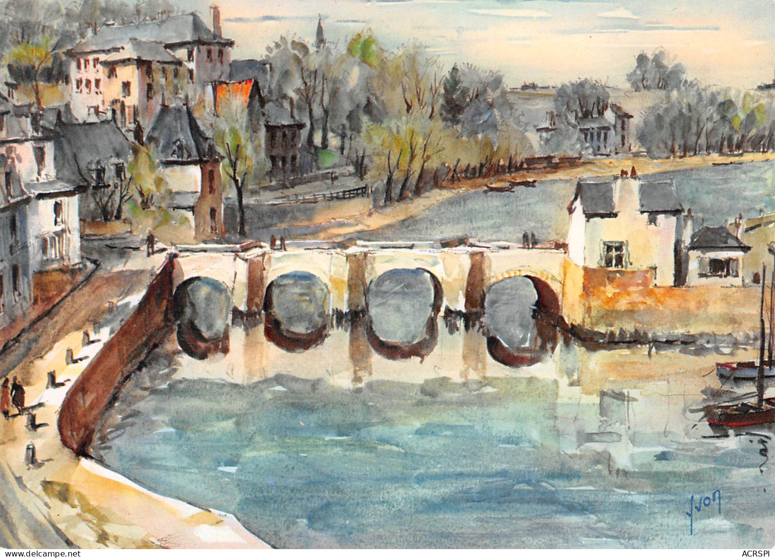 AURAY  Le Pont Saint Goustan   D'après Une Peinture     24 (scan Recto Verso)MH2945 - Auray
