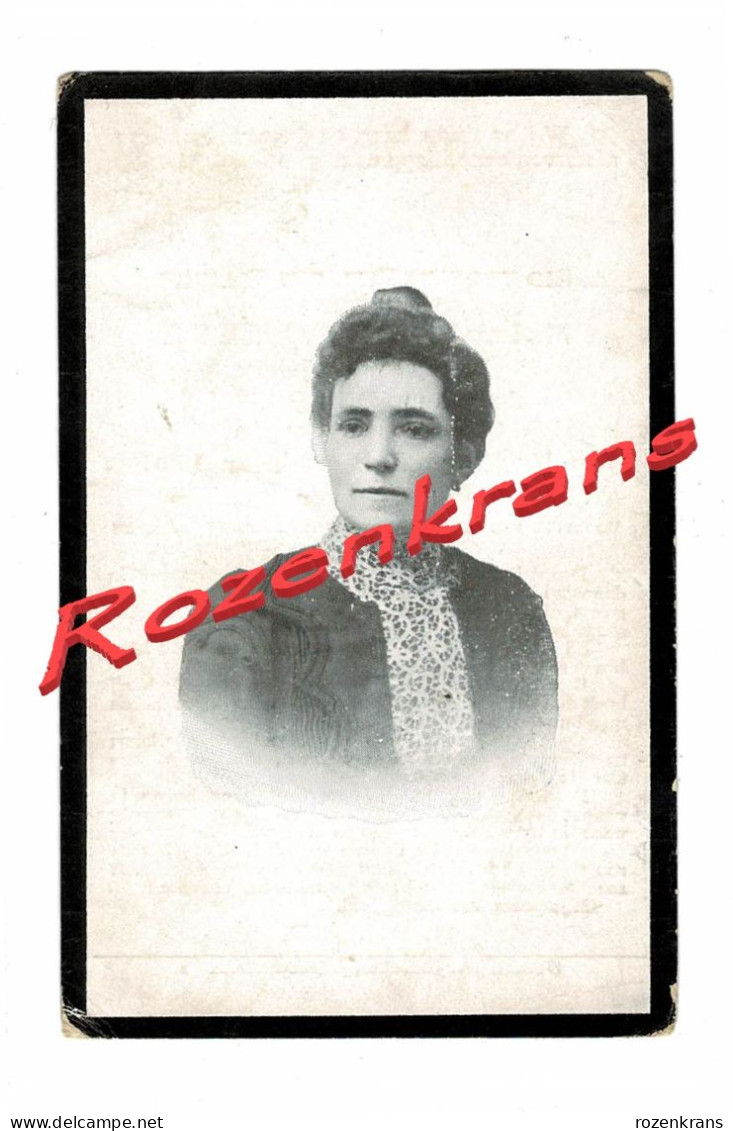 Melanie De Vreese Josephus De Deken Antwerpen 1908 Foto Photo Zeer Oud Bidprentje Doodsprentje - Todesanzeige