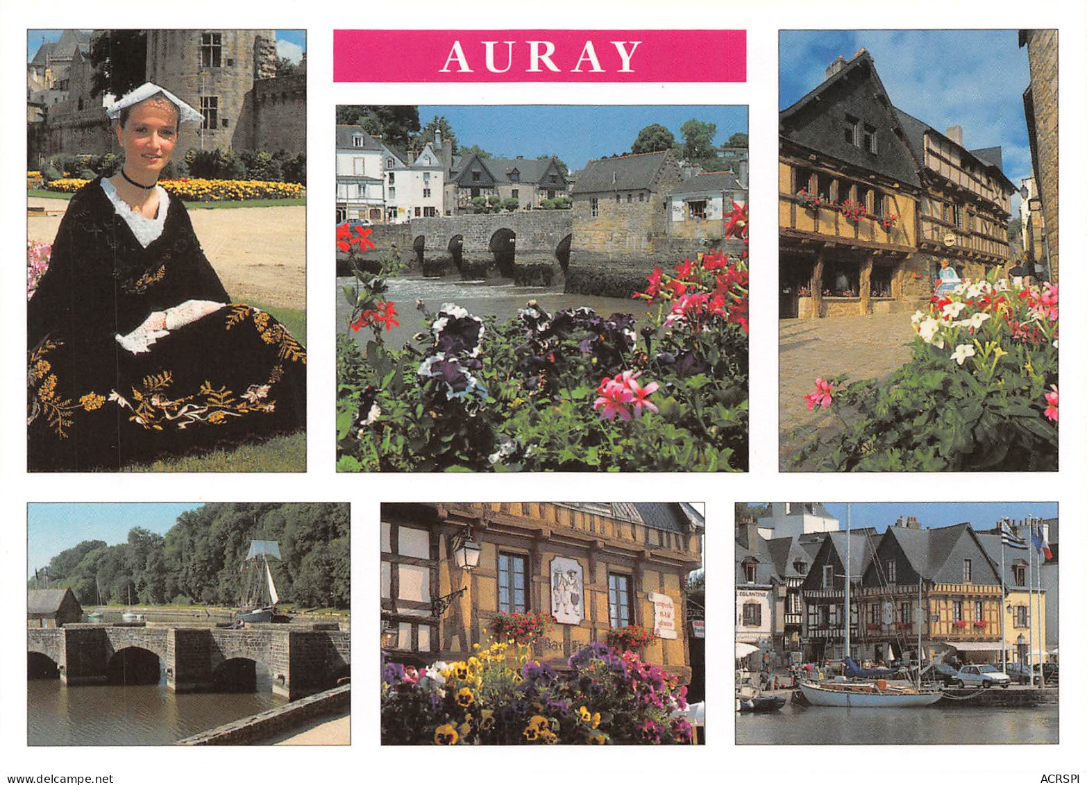 AURAY Le Costume Régional, Le Pont Et Le Port De Saint Goustan   19 (scan Recto Verso)MH2948 - Auray