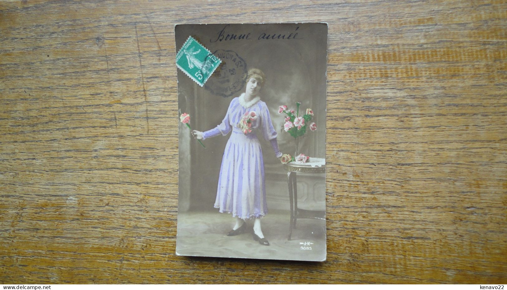 Ancienne Carte , Silhouette Ou Portrait D'une Jeune Femme - Silhouette - Scissor-type