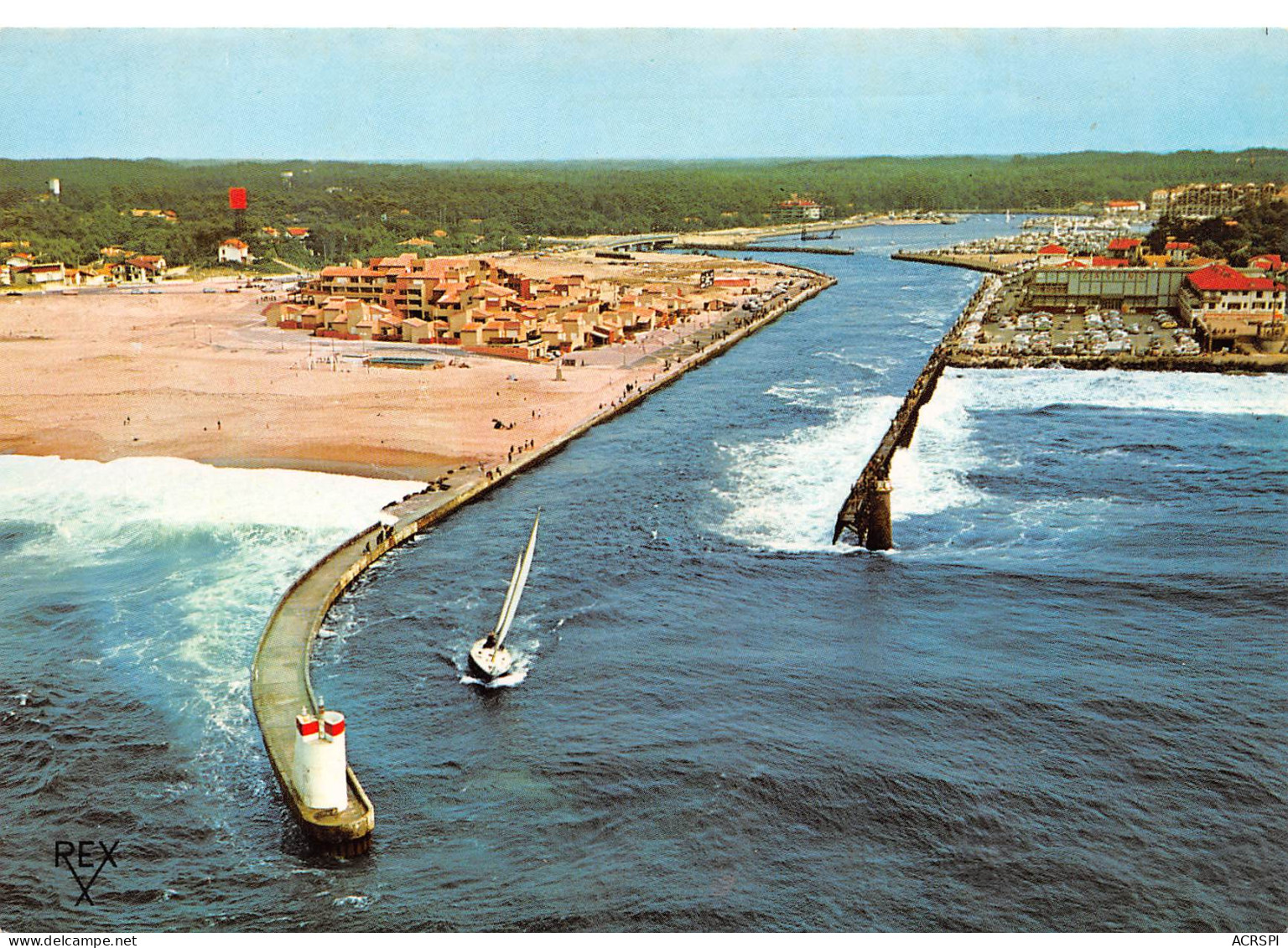 CAPBRETON  Vue Aérienne De La Passe. A Gauche, Les Terrasses De L'Océan    6 (scan Recto Verso)MH2950 - Capbreton