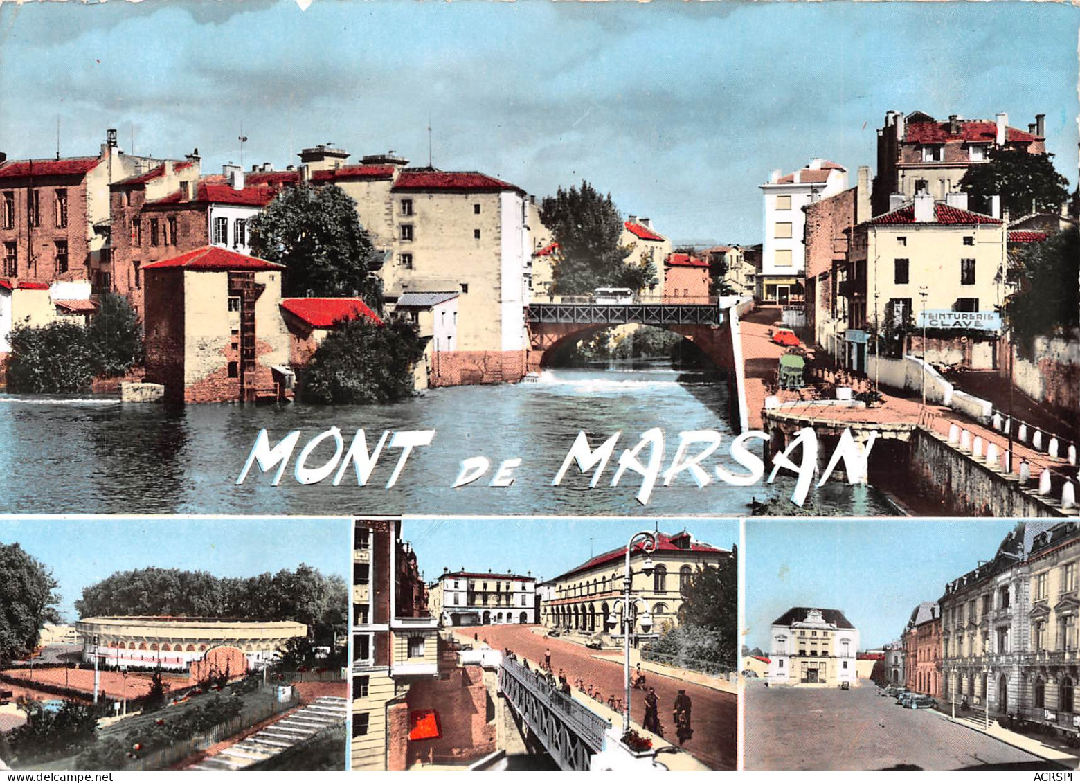MONT DE MARSAN  Le Pont Et Les Bords De La Midouze, Les Arènes, Le Théâtre  37 (scan Recto Verso)MH2950 - Mont De Marsan