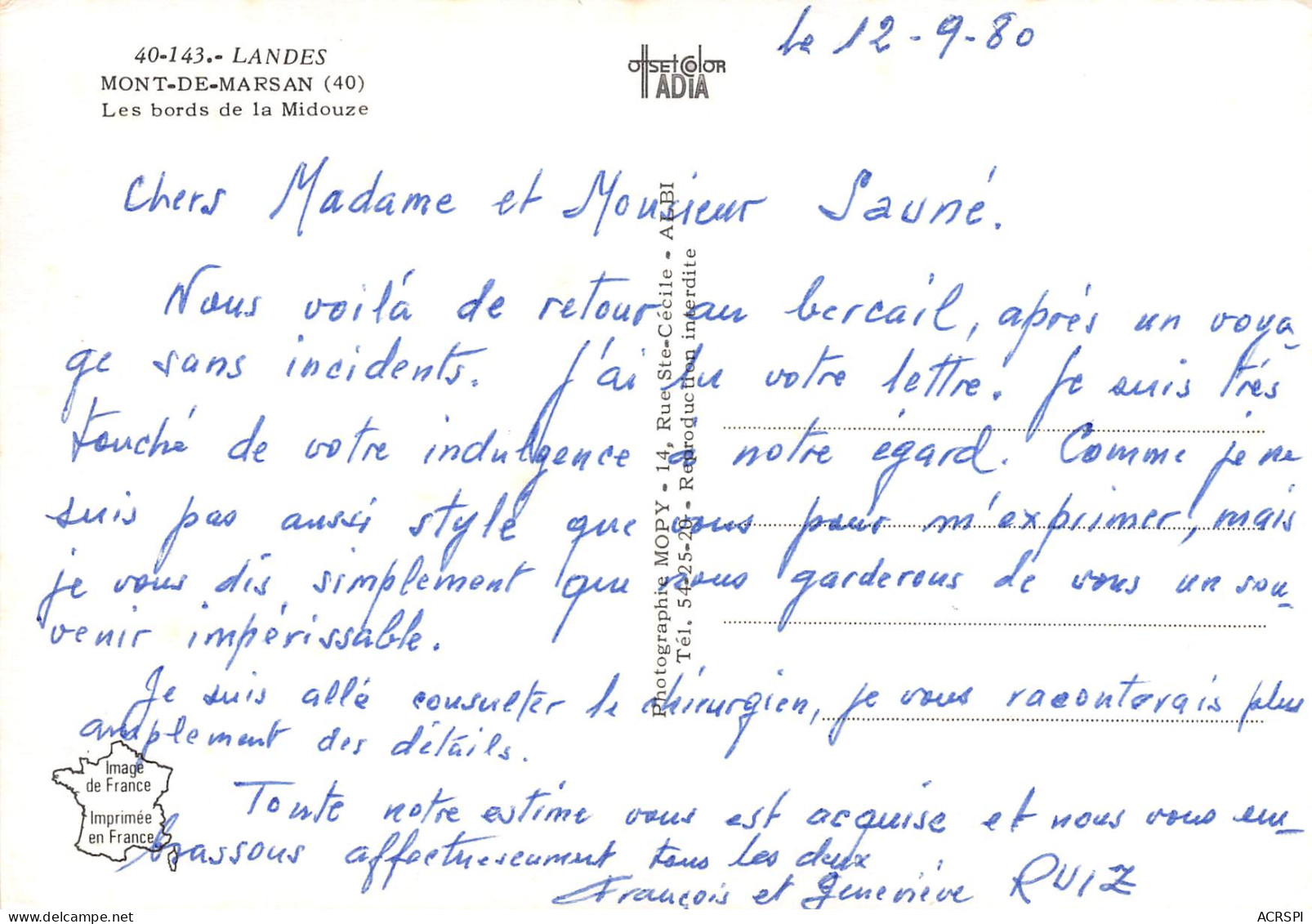 MONT DE MARSAN  Les Bords De La Midouze     9 (scan Recto Verso)MH2951 - Mont De Marsan