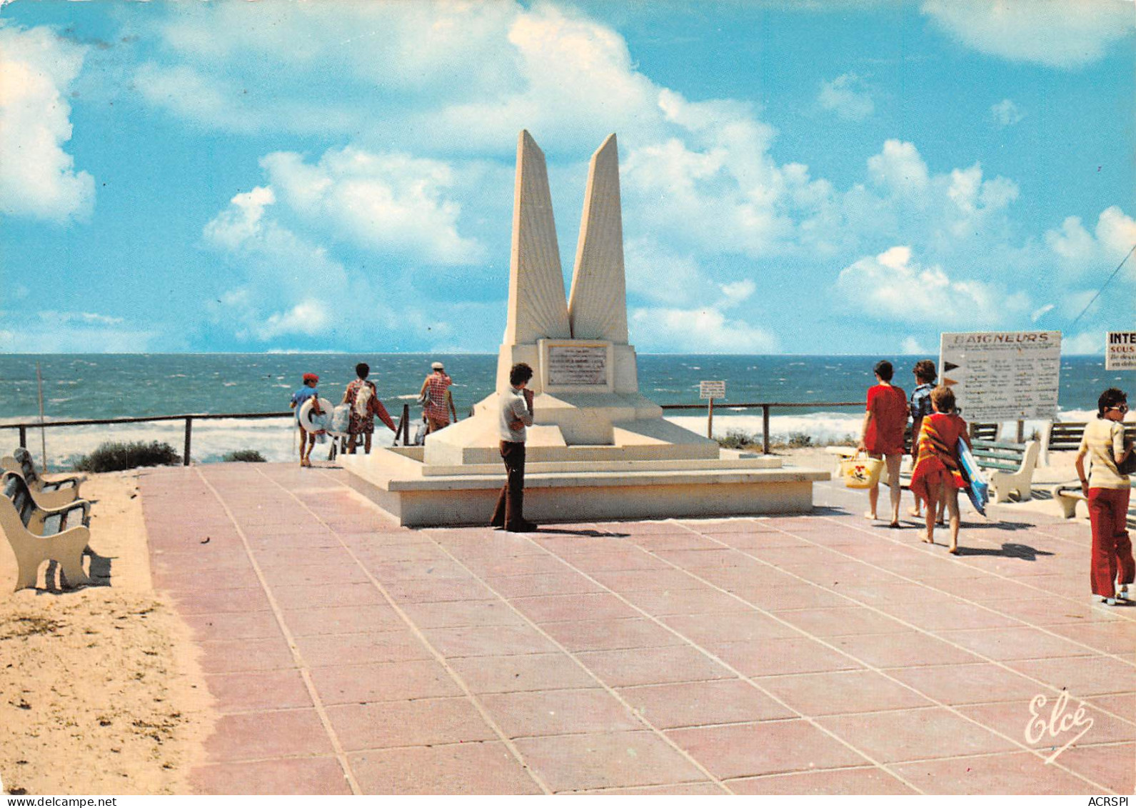 MIMIZAN PLAGE  Le Monument Aux Aviateurs "Les Ailes"      44         (scan Recto Verso)MH2951 - Mimizan Plage