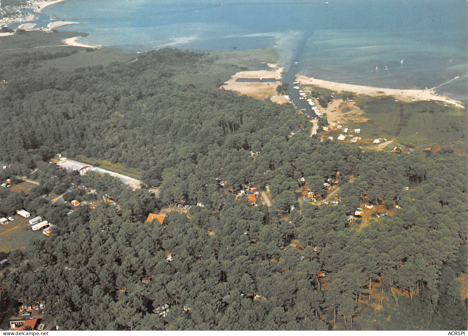 BISCAROSSE  Vue Aérienne De La Conche De MAYOTTE Son Port Et Sa Plage, Le Camping   14 (scan Recto Verso)MH2952 - Biscarrosse