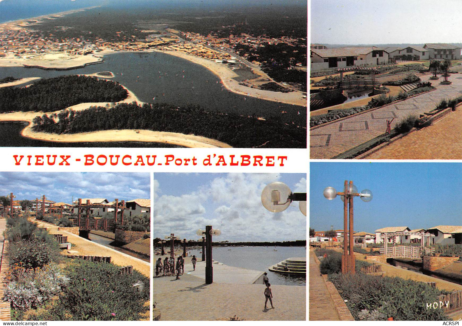 VIEUX BOUCAU PORT D'ALBRET  Vue Générale Aérienne - Le Mail    6 (scan Recto Verso)MH2955 - Vieux Boucau