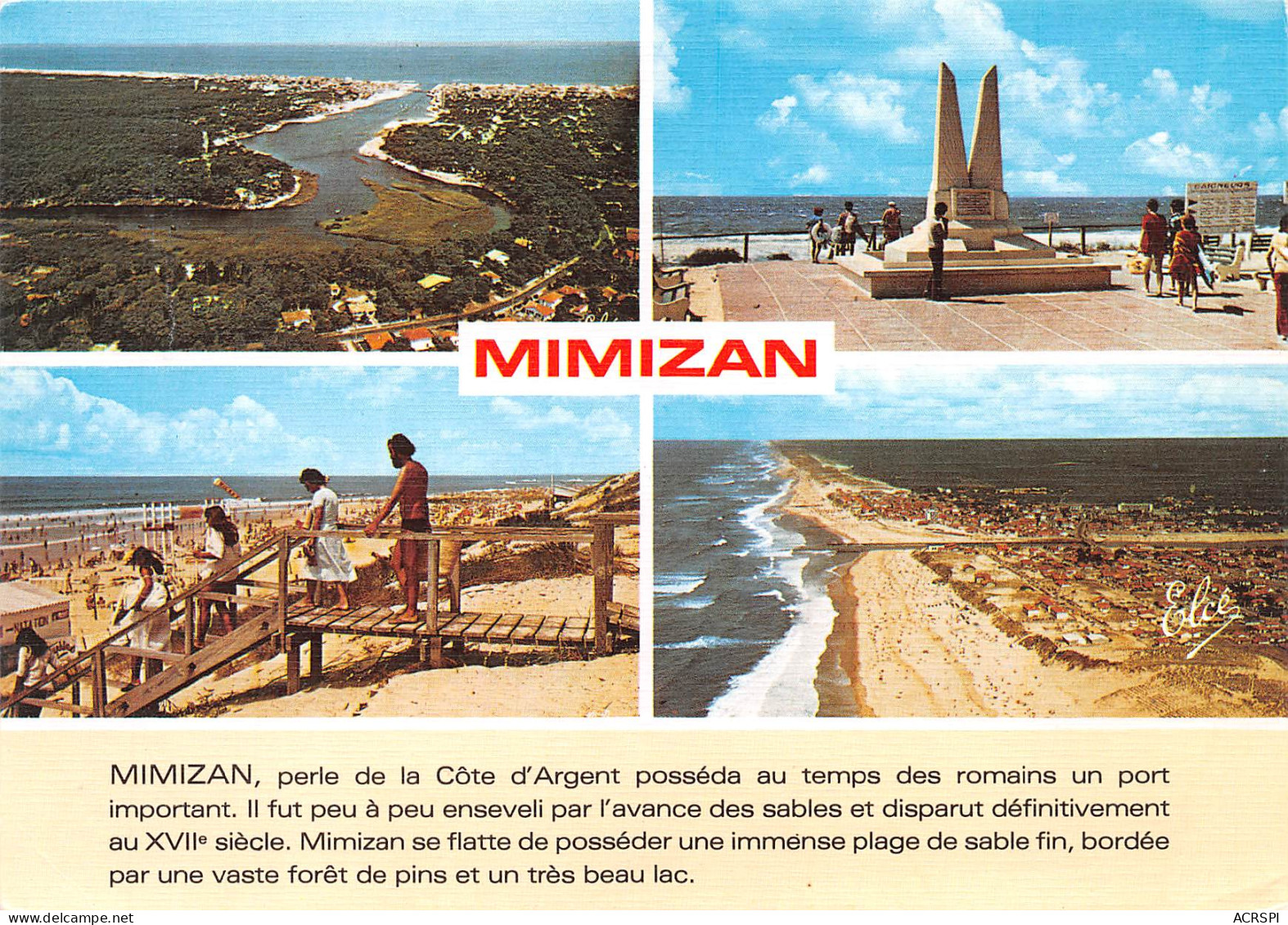 MIMIZAN PLAGE  Vue Générale Sur La Plage Et Le Courant    23 (scan Recto Verso)MH2955 - Mimizan