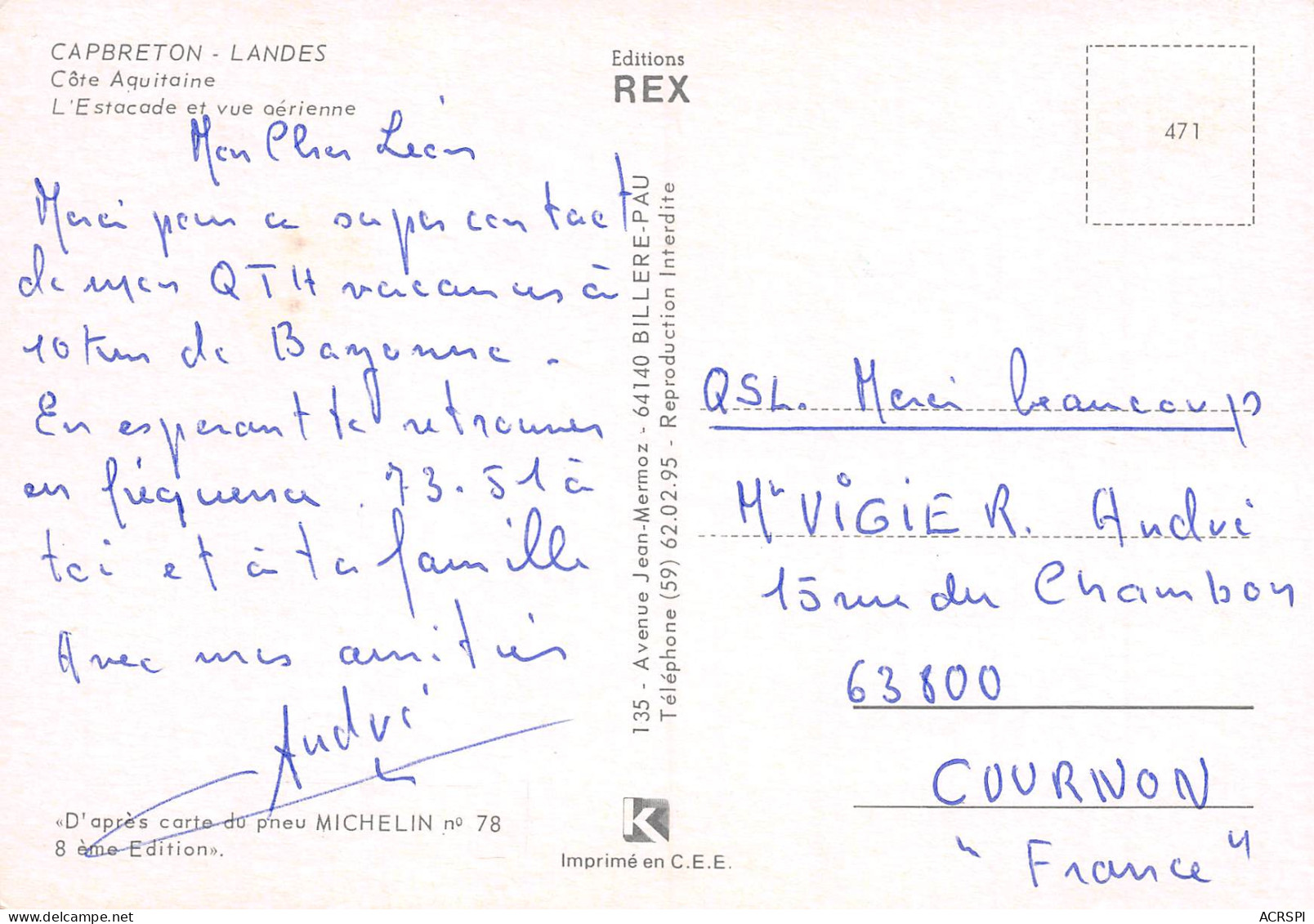 CAPBRETON Côte Aquitaine, L'estacade Et Vue Aérienne     27 (scan Recto Verso)MH2955 - Capbreton
