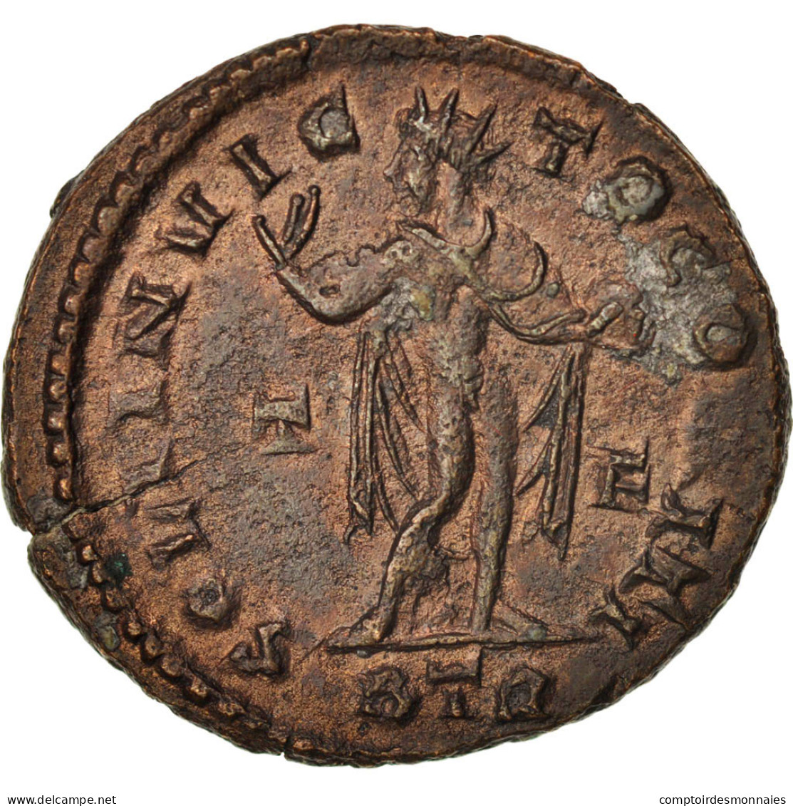 Monnaie, Constantin I, Nummus, 317, Trèves, TTB+, Cuivre, RIC:135 B - The Christian Empire (307 AD To 363 AD)