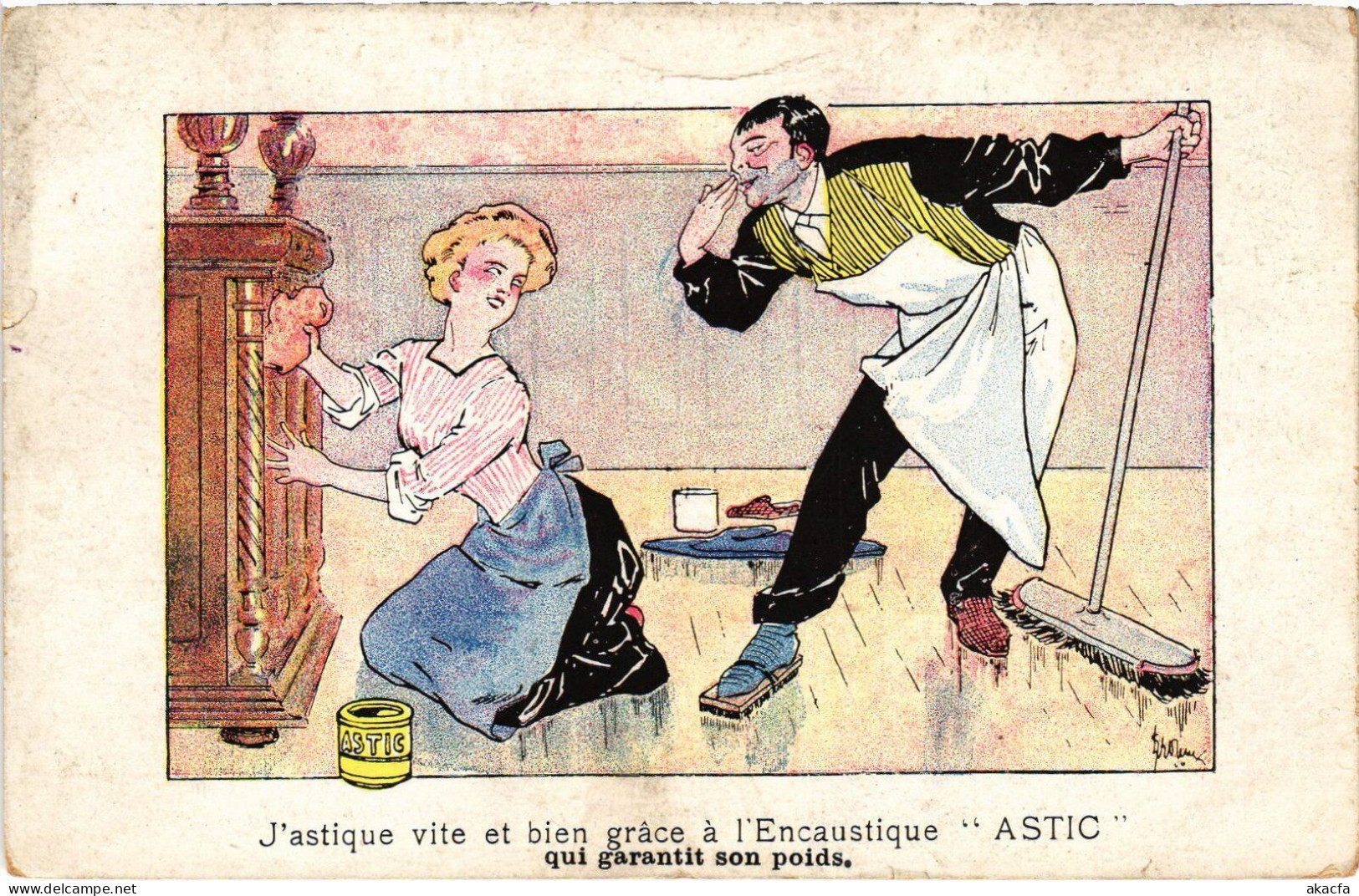 PC ADVERTISEMENT ENCAUSTIQUE ASTIC POLISHER (a57045) - Advertising