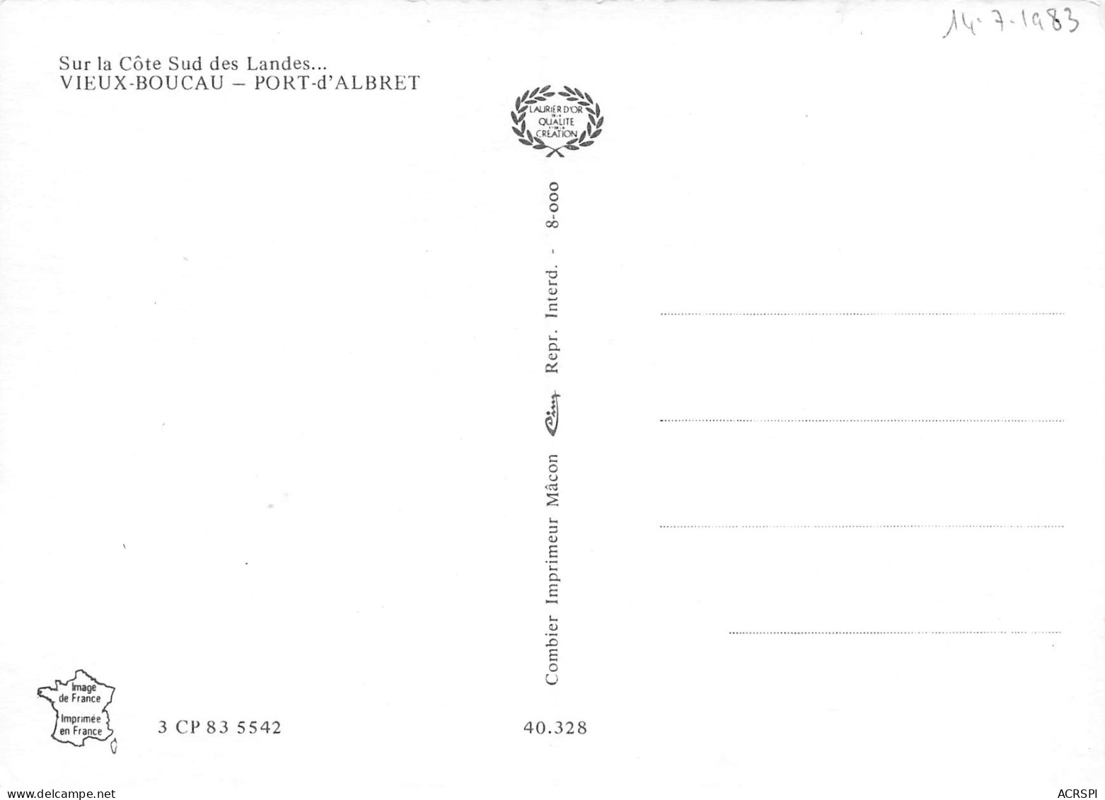 VIEUX BOUCAU PORT D'ALBRET  Multivues       1 (scan Recto Verso)MH2957 - Vieux Boucau