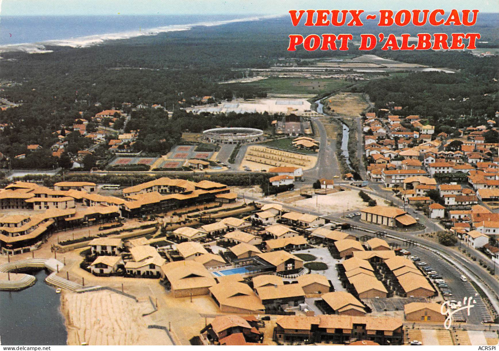 VIEUX BOUCAU PORT D'ALBRET   Vue Aérienne Vieux Boucau - Port D'Albret     39 (scan Recto Verso)MH2957 - Vieux Boucau