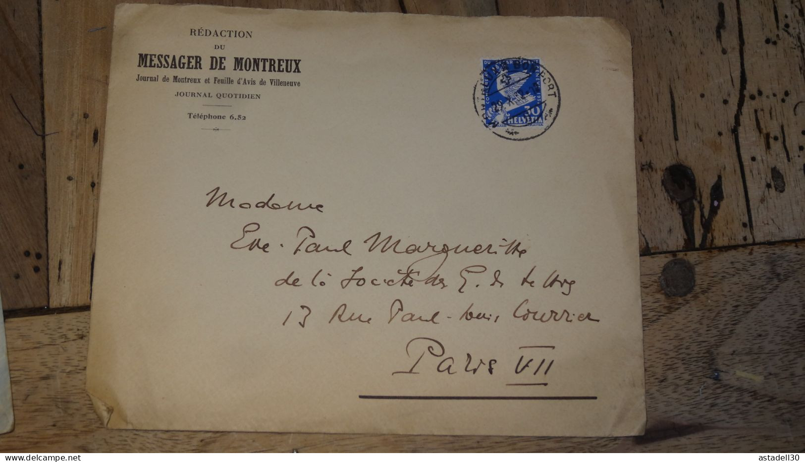 Enveloppe SUISSE, Montreux 1932 ............ Boite1 .............. 240424-327 - Cartas & Documentos