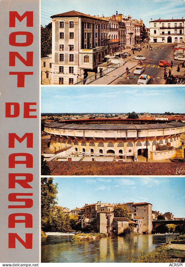 MONT DE MARSAN  Le Pont Sur Le Midou Et La Place Du Théâtre, Les Arènes, Le Pont   41 (scan Recto Verso)MH2959 - Mont De Marsan