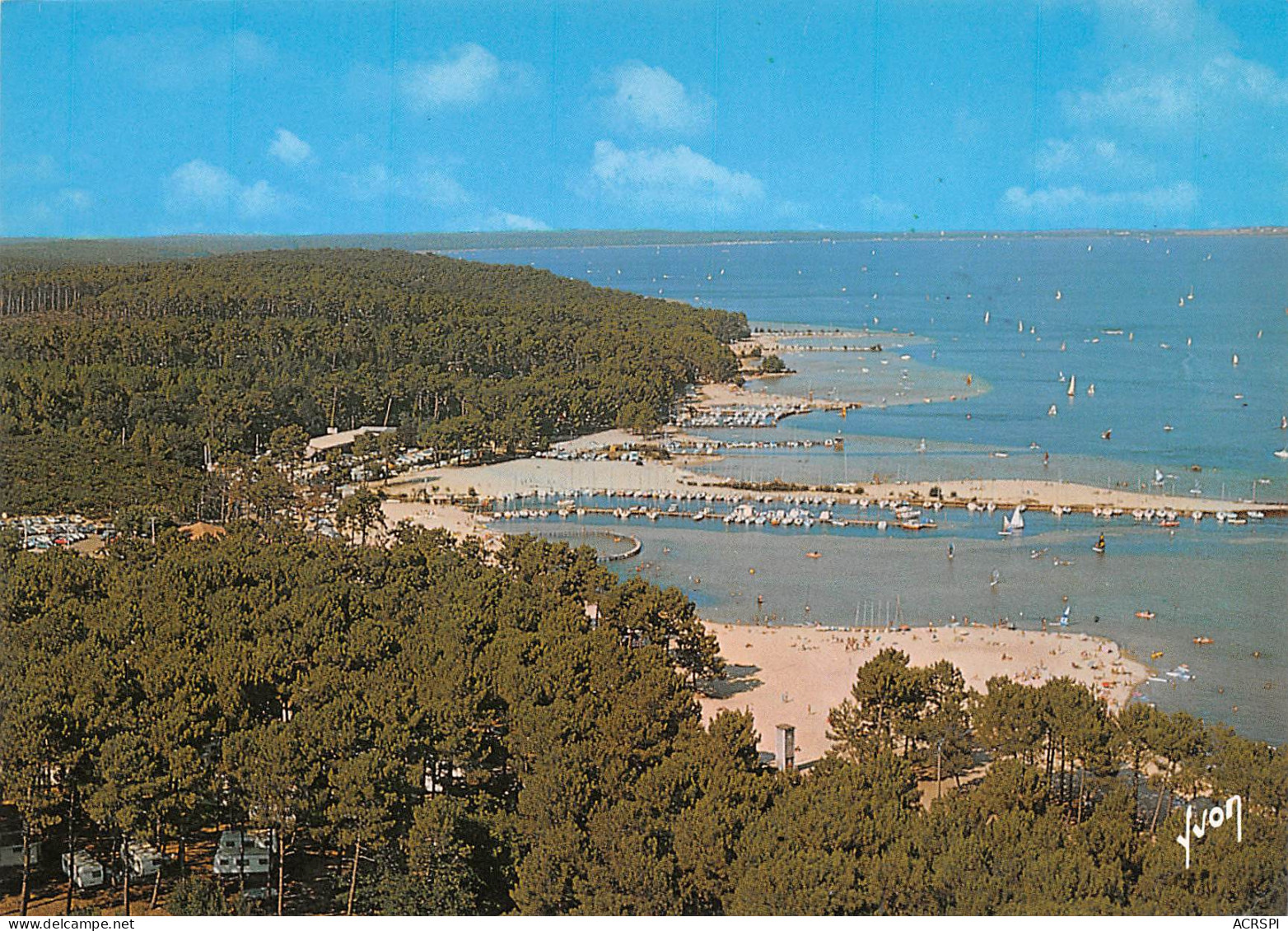 BISCAROSSE PLAGE  Vue Aérienne De La Maguide Sur Le Lac     2 (scan Recto Verso)MH2961 - Biscarrosse