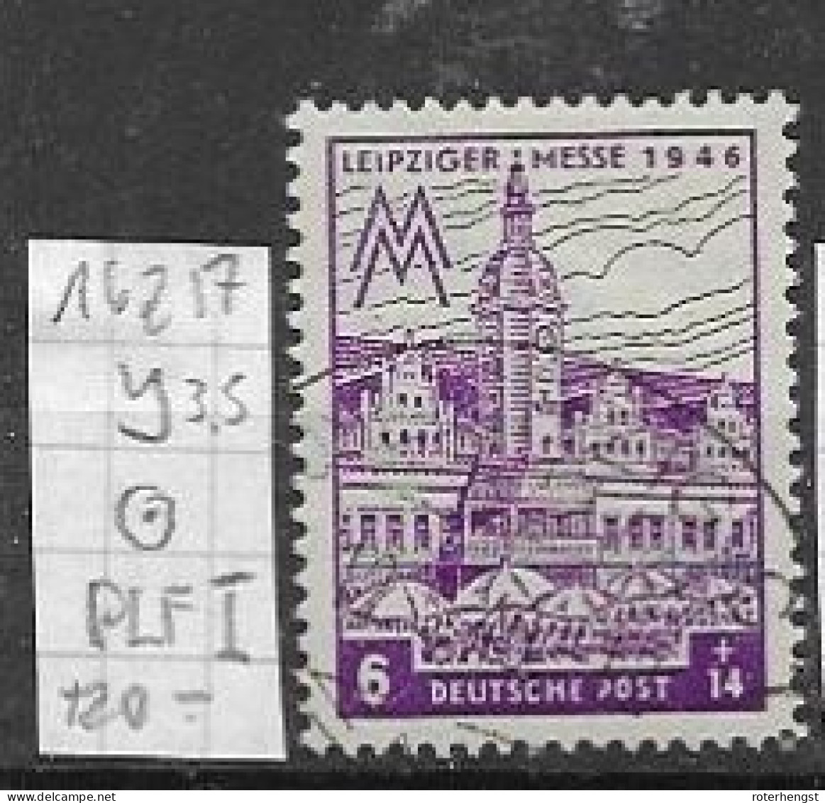 West Sachsen Used Leipziger Messe + Plate 1 Error 20 Euros - Used