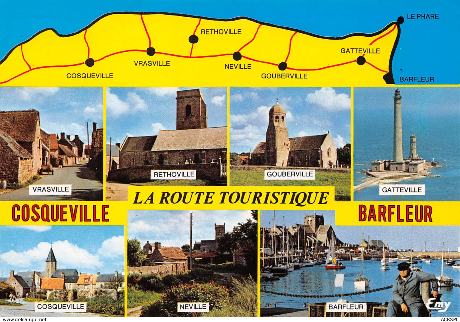 50 MANCHE  Multivues De La Côte Touristique COSQUEVILLE - BARFLEUR      30  (scan Recto Verso)MH2964 - Barfleur