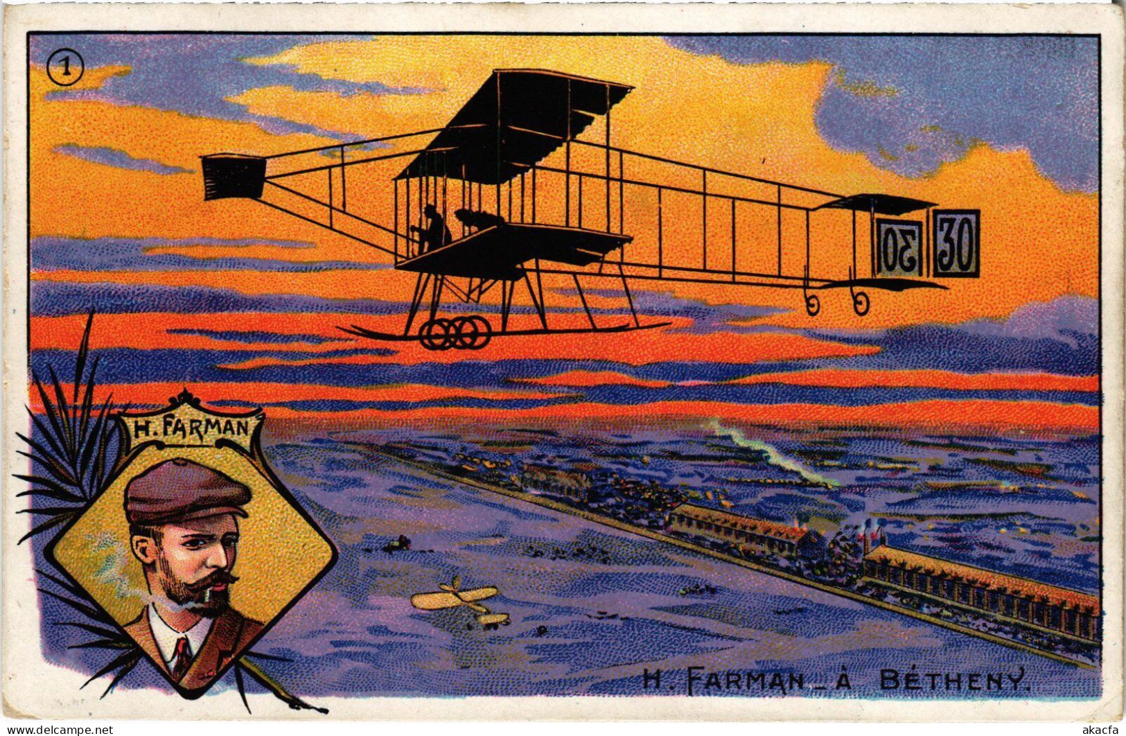PC AVIATION PILOTE H. FARMAN A BÉTHENY (a54341) - Airmen, Fliers