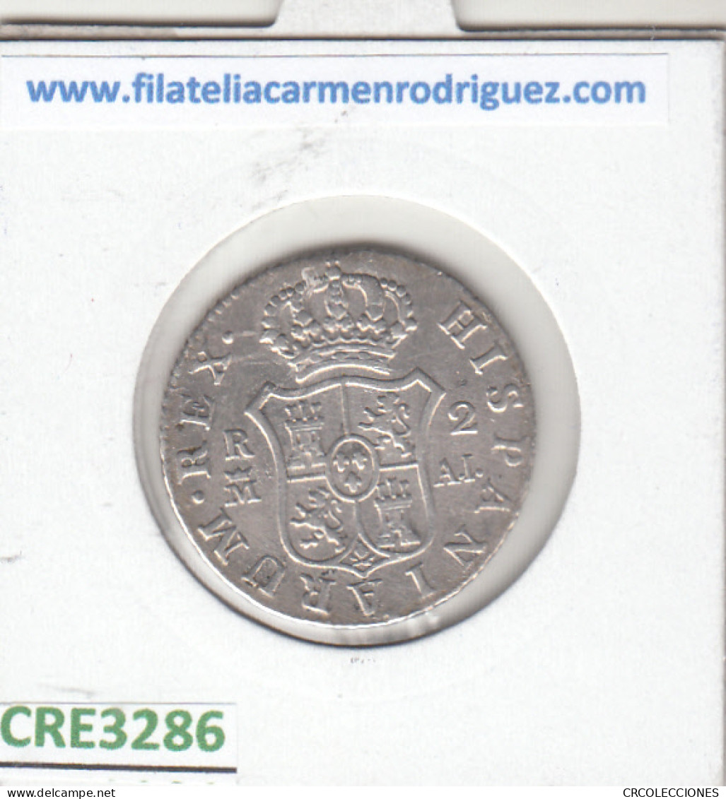 CRE3286 MONEDA ESPAÑA CARLOS IV 2 REALES 1808 MADRID MBC - Other & Unclassified