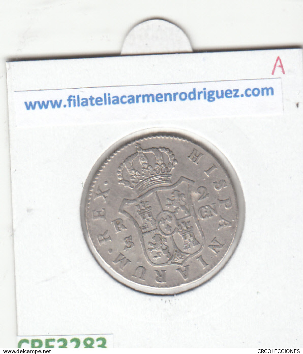 CRE3283 MONEDA ESPAÑA CARLOS IV 2 REALES 1808 SEVILLA BO PLATA MBC - Andere & Zonder Classificatie