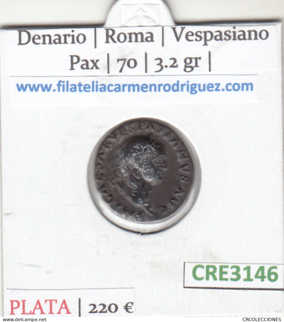 CRE3146 MONEDA ROMAMA DENARIO VER DESCRIPCION EN FOTO - Other & Unclassified