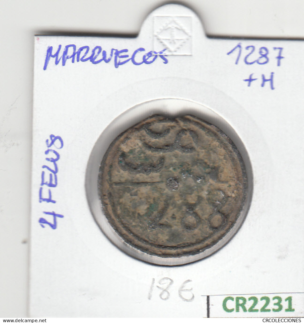 CR2231 MONEDA MARRUECOS 4 FELUS 1287 BC - Other - Africa