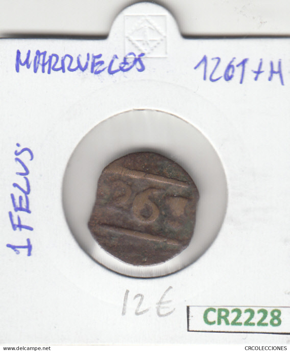 CR2228 MONEDA MARRUECOS 1 FELUS 1261 BC - Andere - Afrika