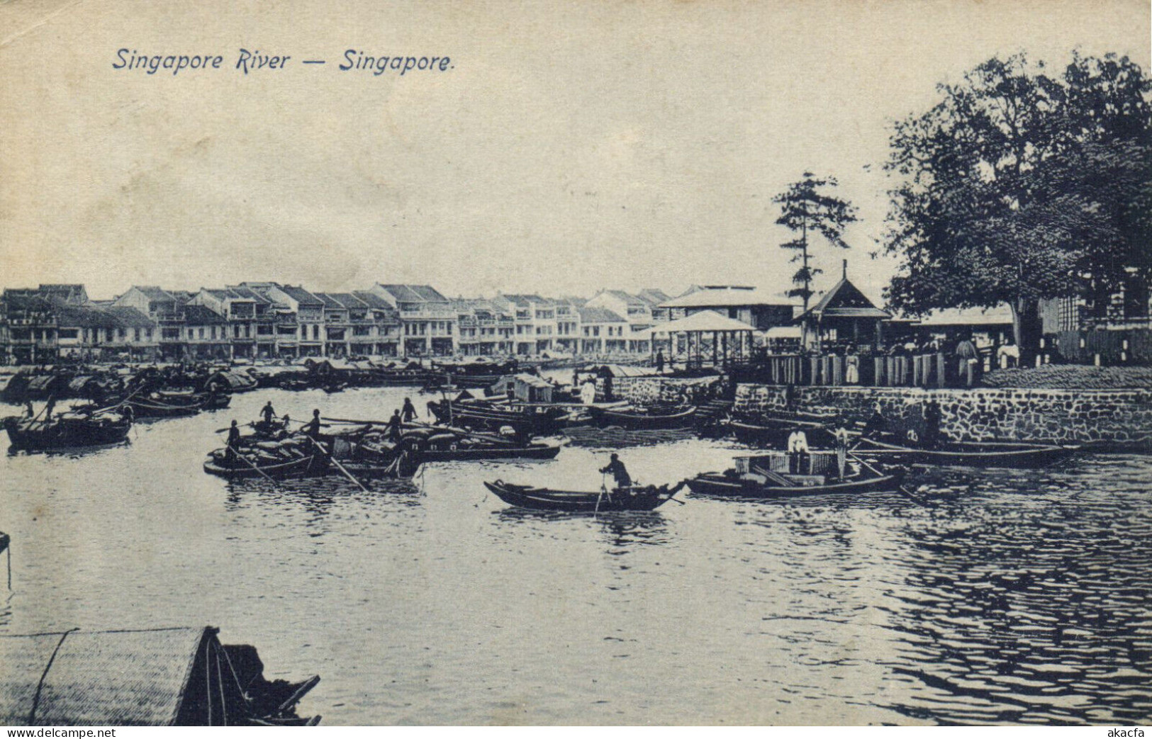 PC SINGAPORE SINGAPORE RIVER, VINTAGE POSTCARD (b53683) - Singapur