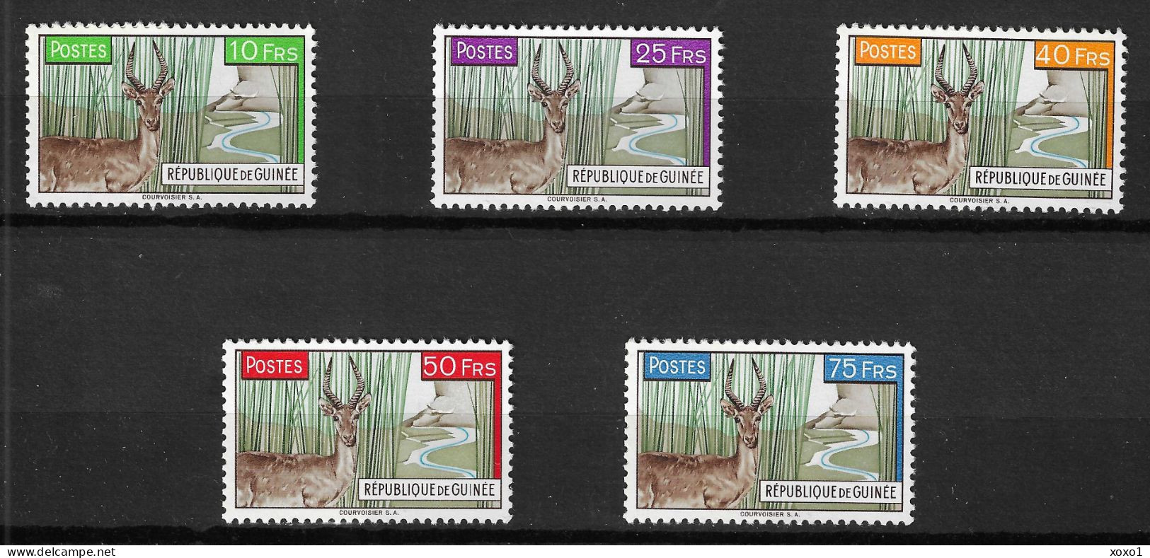 Guinea 1961 MiNr. 72 - 76  Animals Bohor Reedbuck (Redunca Redunca) 5v MNH** 5.90 € - Selvaggina