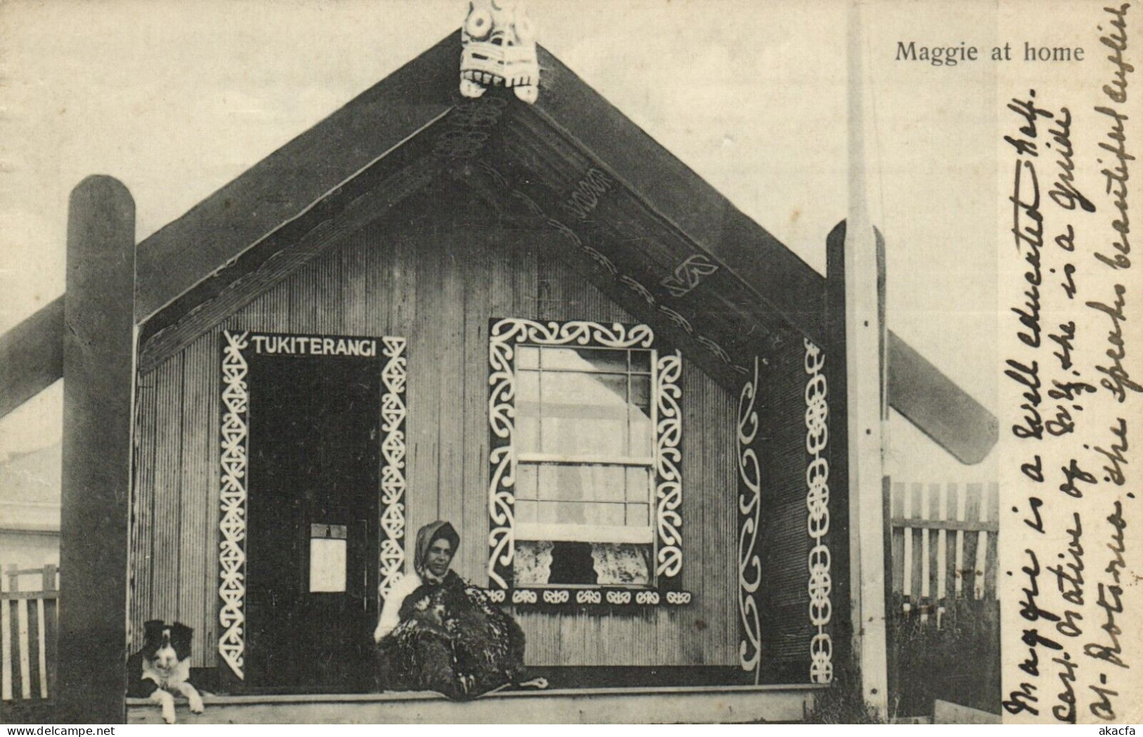 PC NEW ZEALAND MAGGIE AT HOME, VINTAGE POSTCARD (b53644) - New Zealand